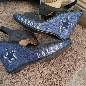 Dallas cowboys wedges size 10 women